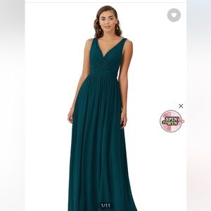 Azazie Size 10 Kora dress in Pine